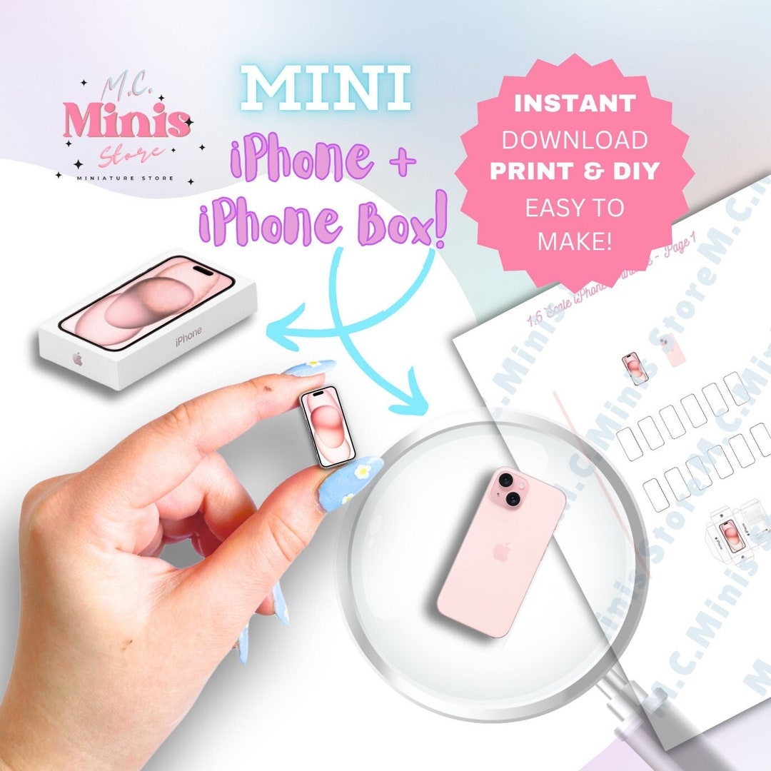 1 6 Scale Mini PRINTABLE Phone Miniature Printable Technology Etsy