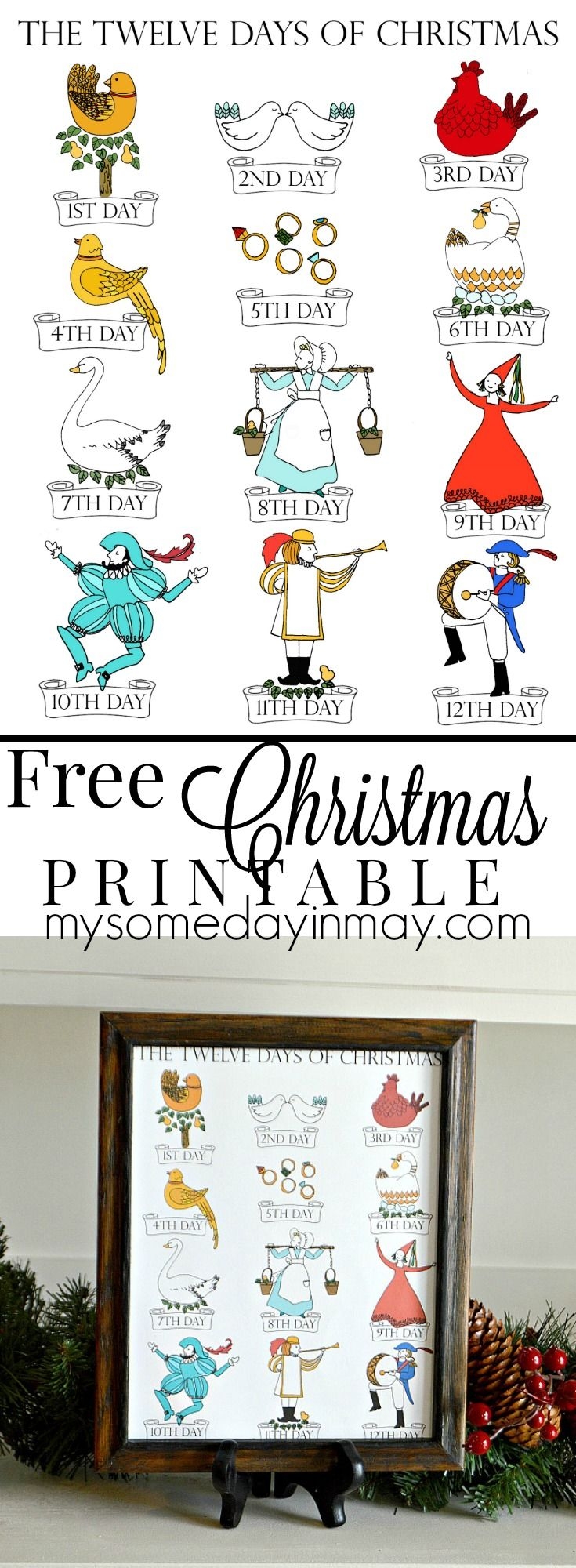 Free Printable 12 Days Of Christmas Images