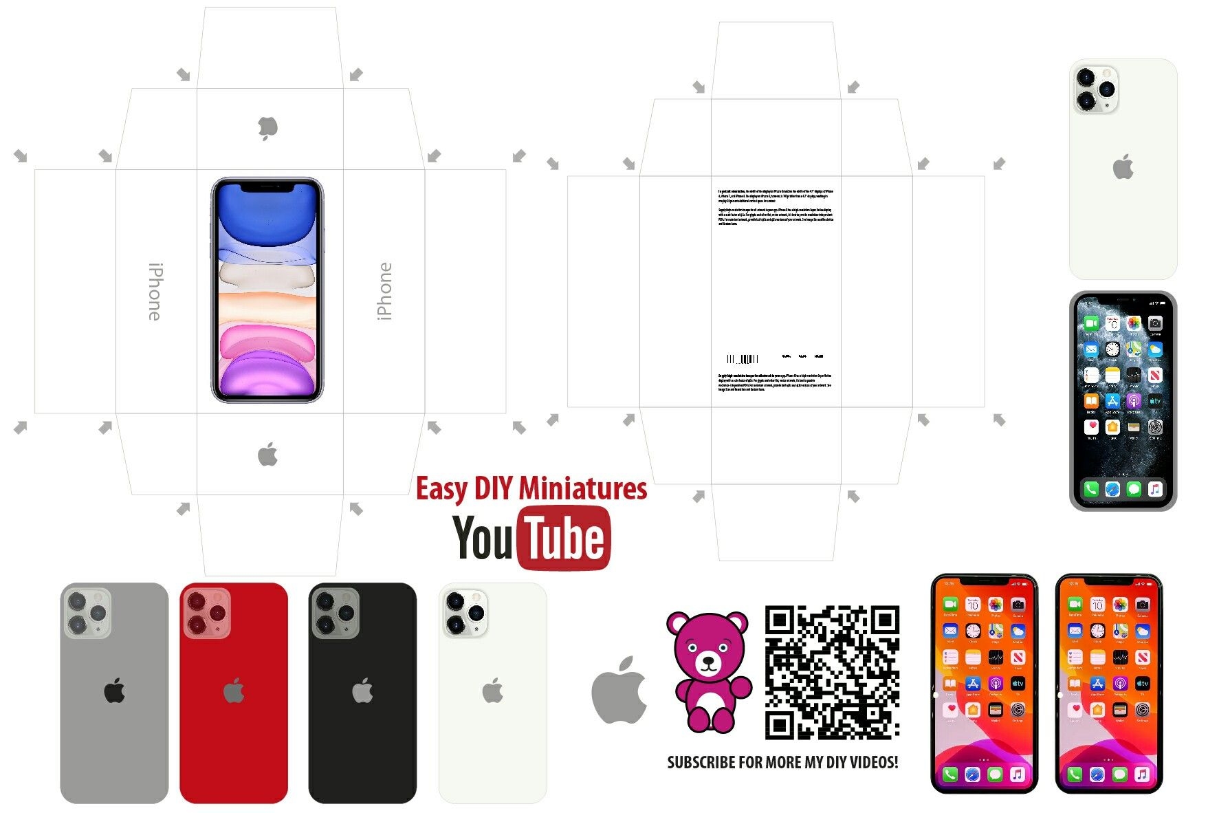 13 Iphone Printable Ideas Barbie Printables Paper Toys Iphone Printable
