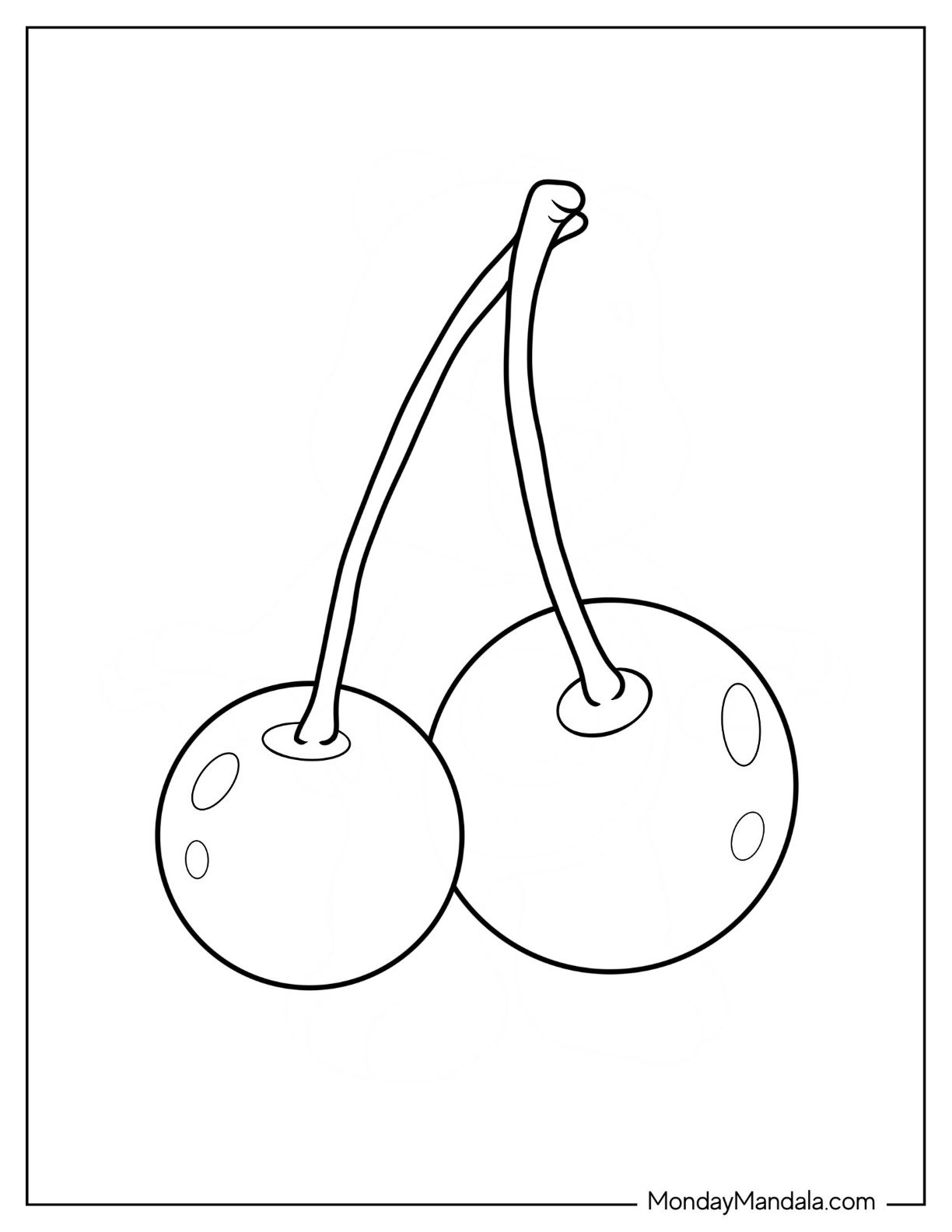 20 Cherry Coloring Pages Free PDF Printables 