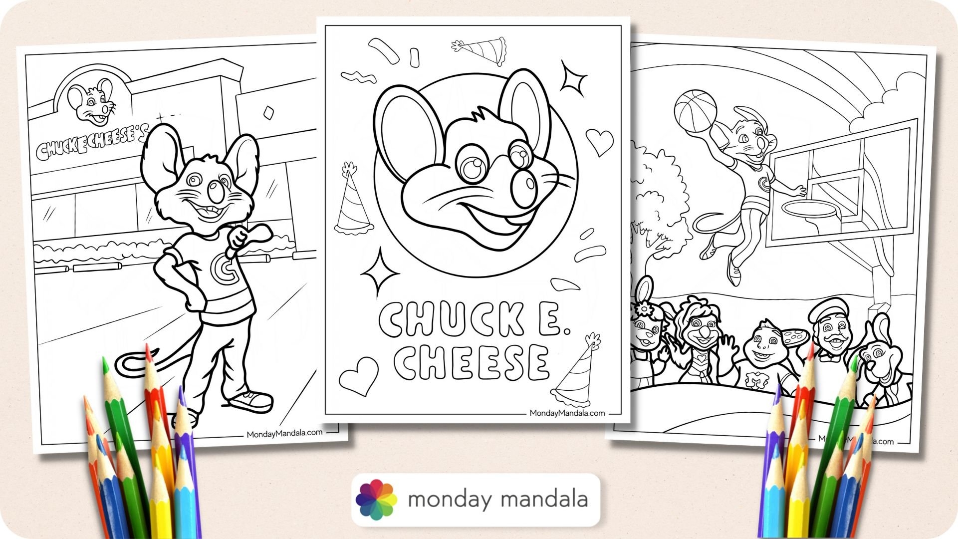 20 Chuck E Cheese Coloring Pages Free PDF Printables 