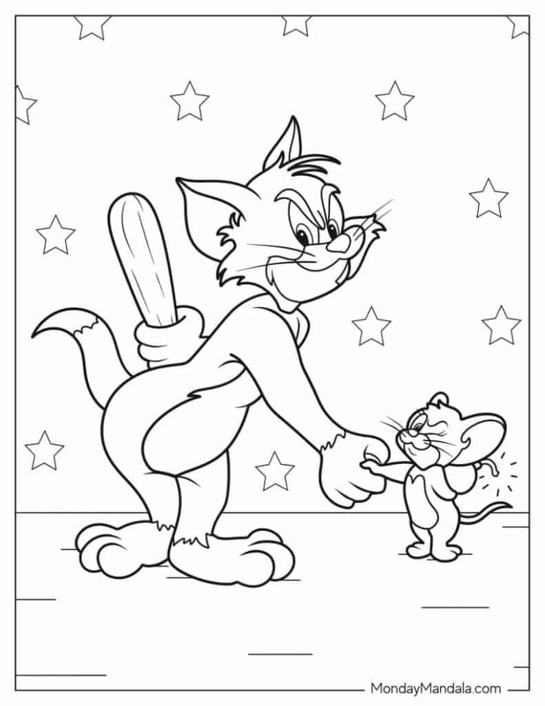 24 Tom And Jerry Coloring Pages Free PDF Printables 