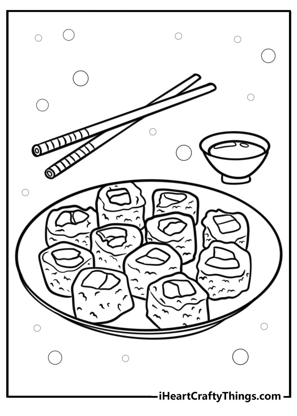 25 Sushi Coloring Pages 100 Free Printable PDF 