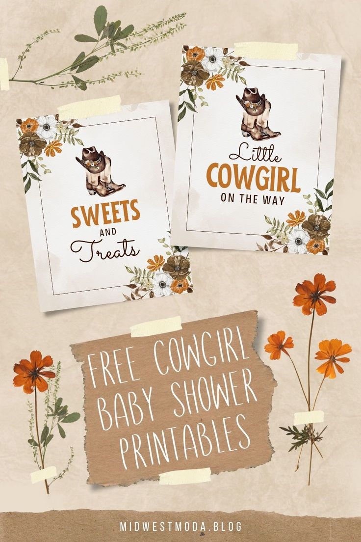 250 Free Printable Baby Shower Signs For A Cowgirl Baby Shower Theme