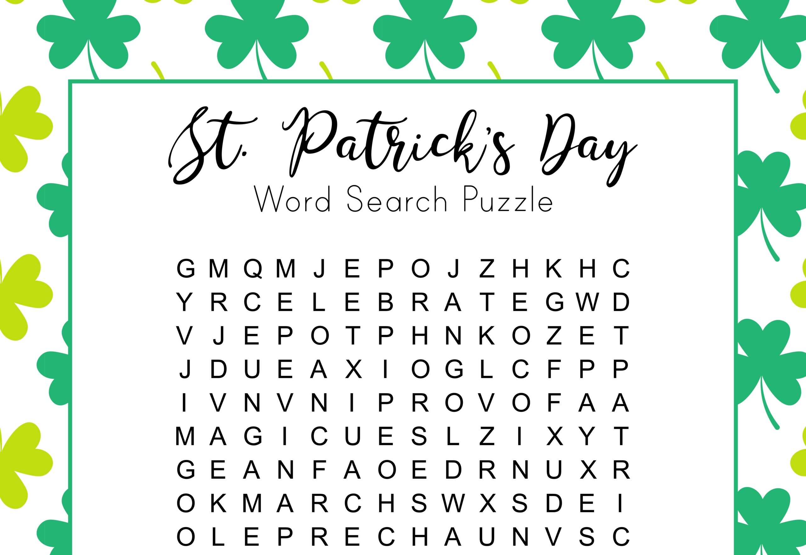 St Patrick'S Day Printable Images