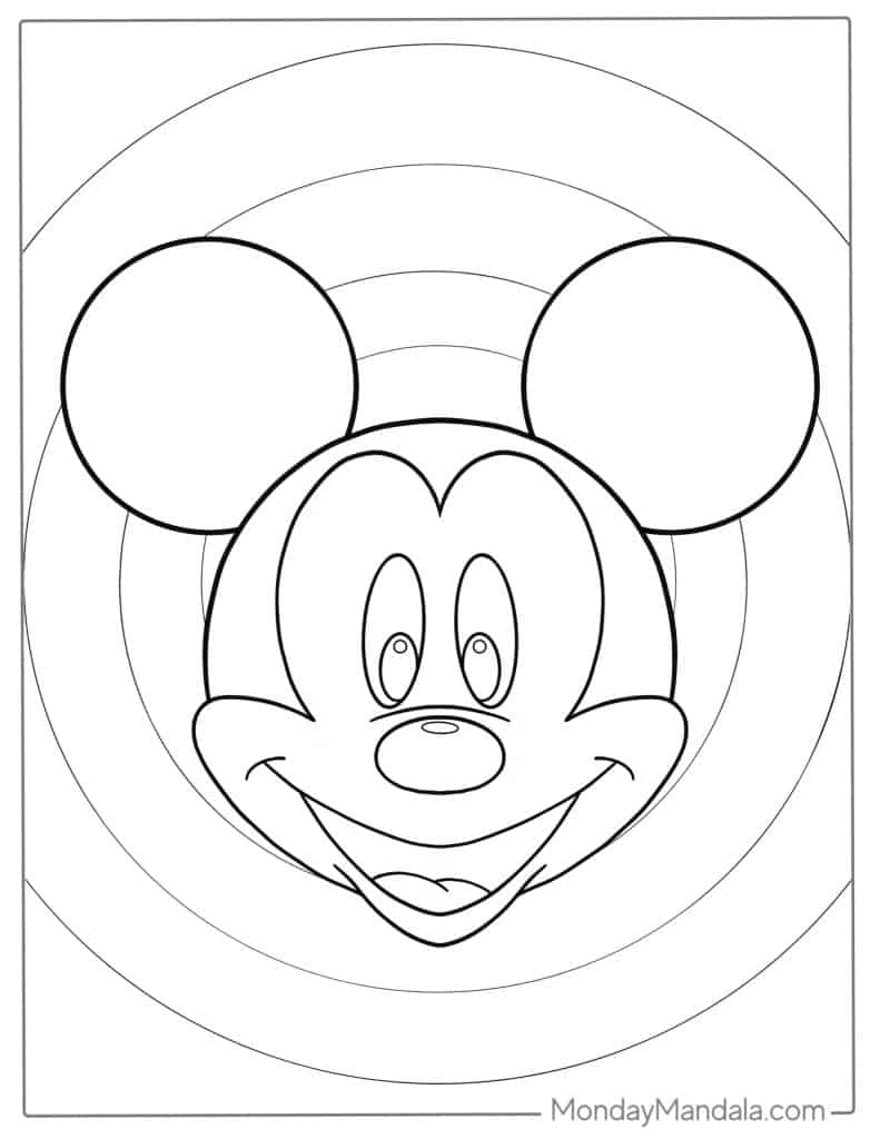 Printable Mickey Mouse Face Images