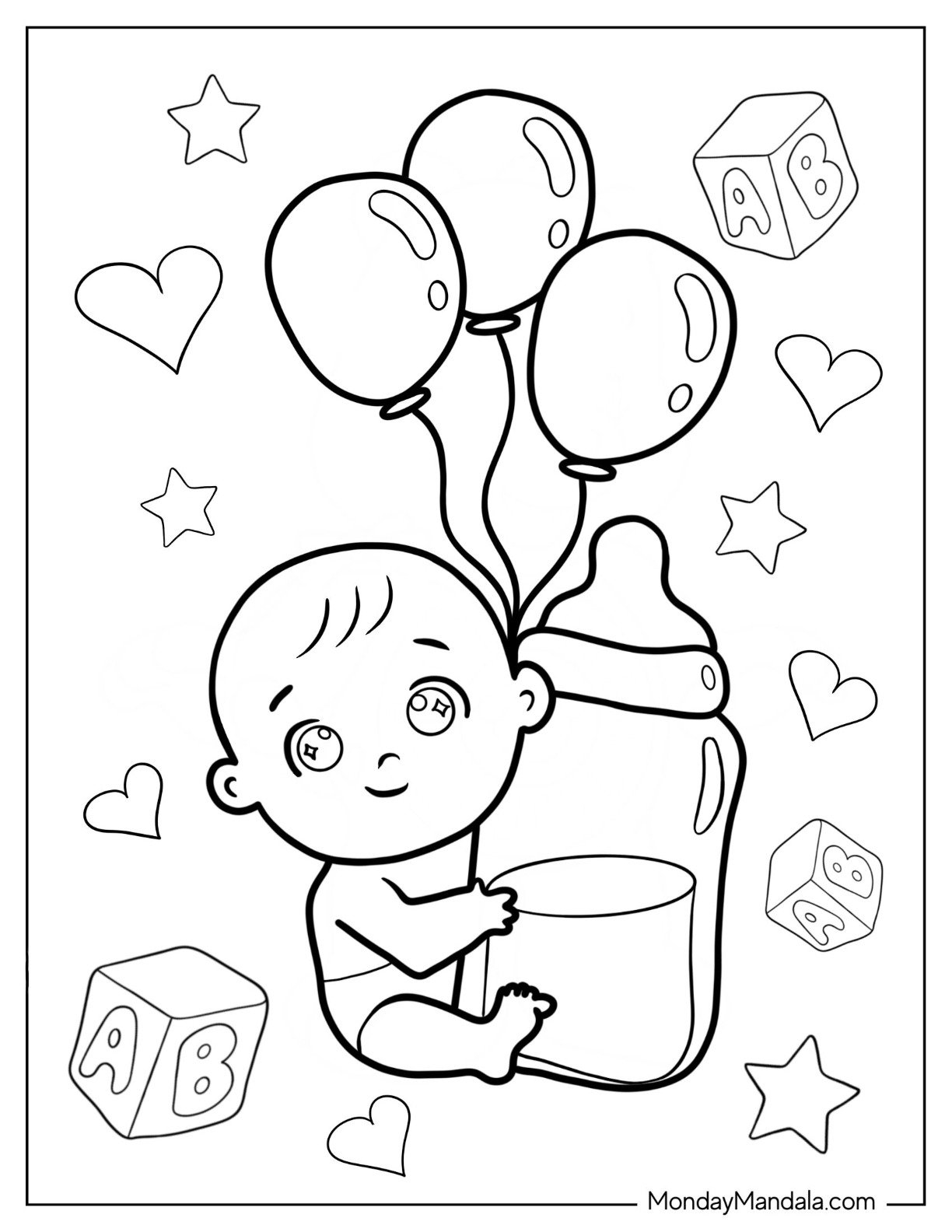 34 Baby Coloring Pages Free PDF Printables 