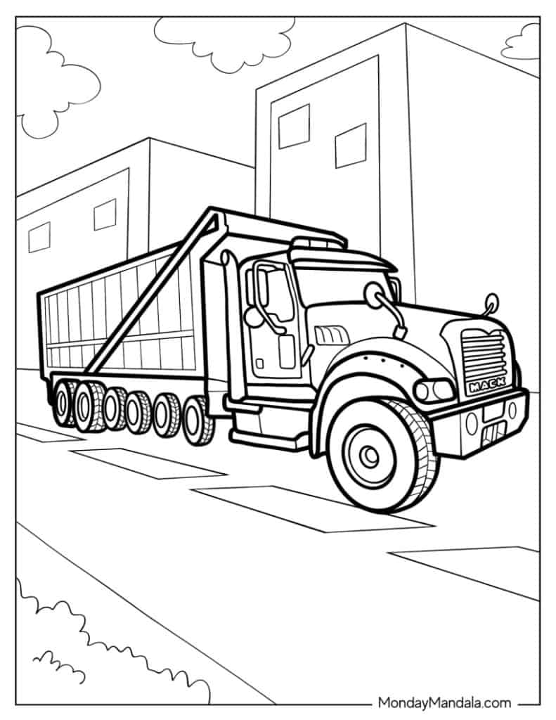 34 Truck Coloring Pages Free PDF Printables 