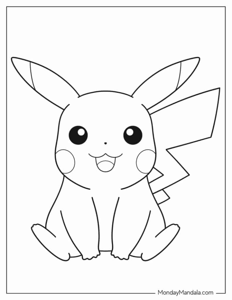 38 Pikachu Coloring Pages Free PDF Printables 