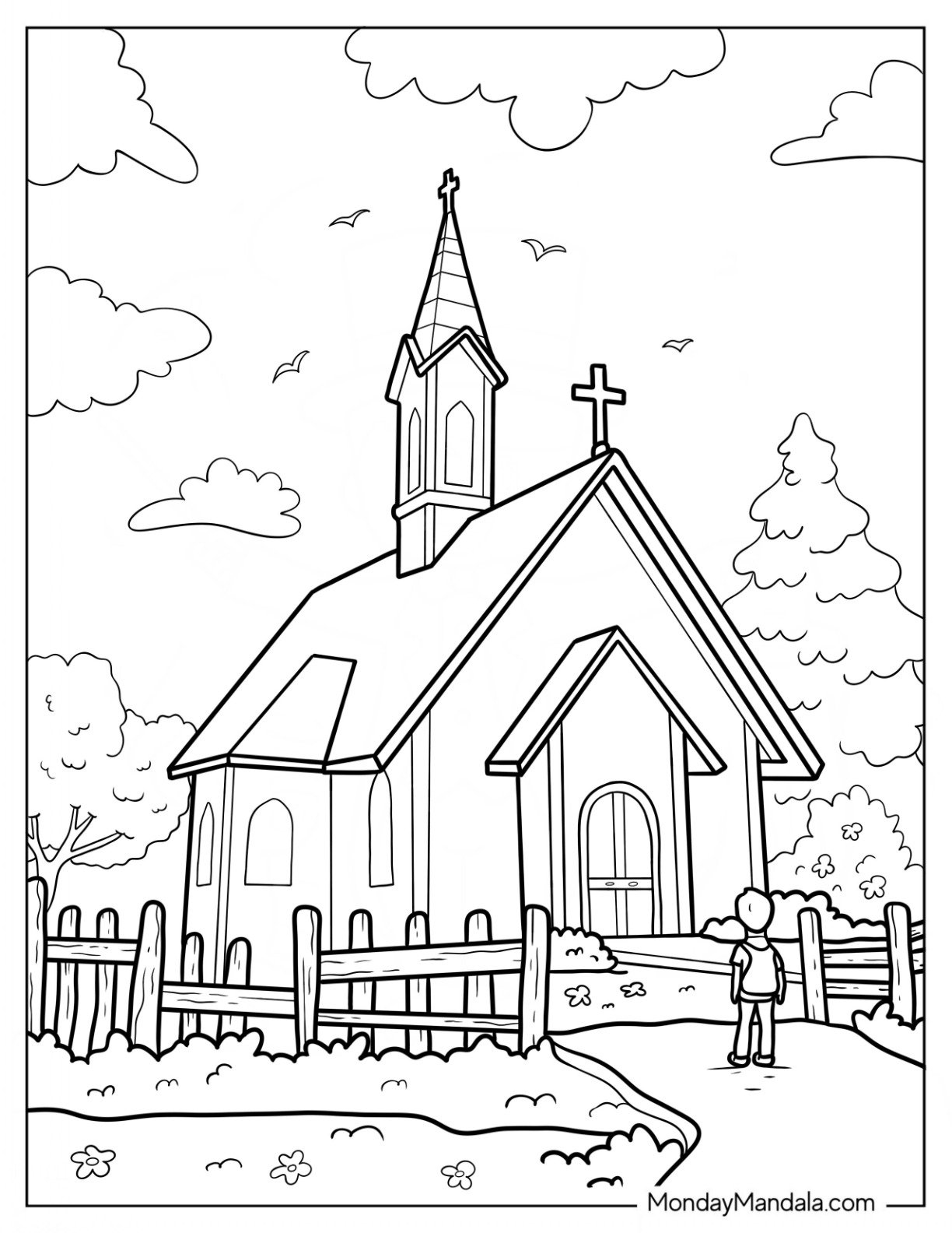 39 Church Coloring Pages Free PDF Printables 