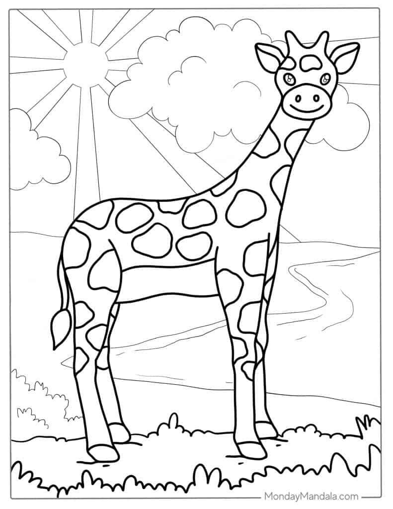Free Printable Image Of Rainbow Giraff
