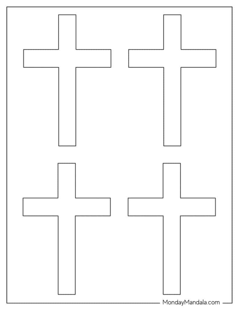 48 Cross Templates Free PDF Printables 