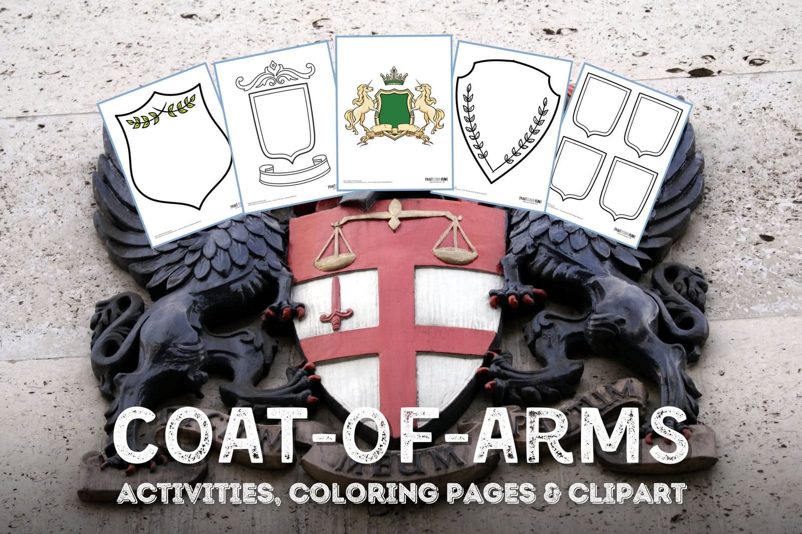 Blank Coat Of Arms Family Crests At PrintColorFun