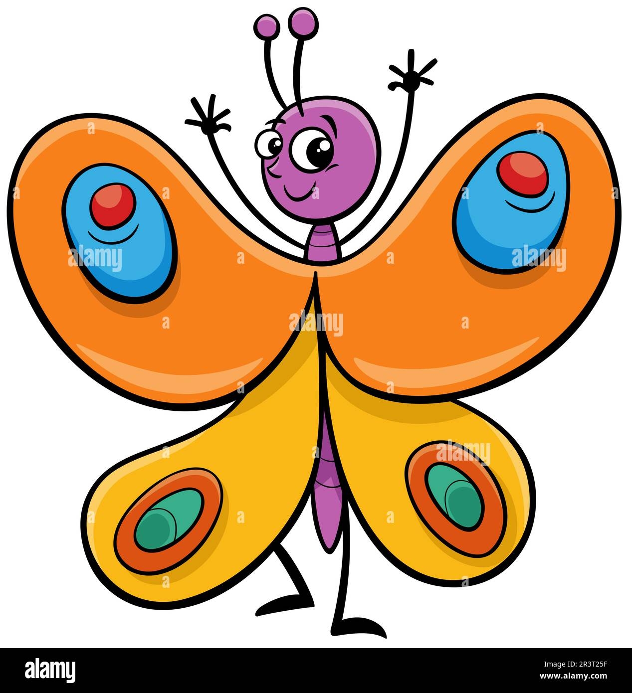Butterfly Bug Character Cartoon Cut Out Stock Images Pictures Alamy