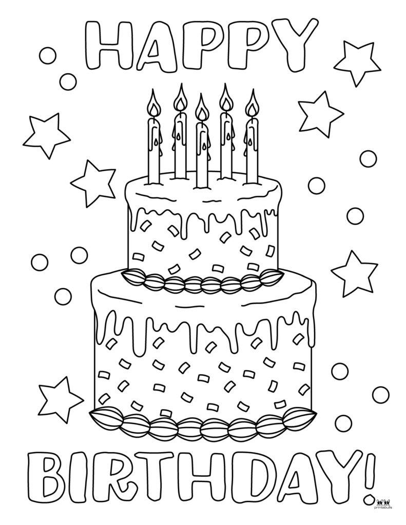 Cake Coloring Pages 25 FREE Pages Printabulls