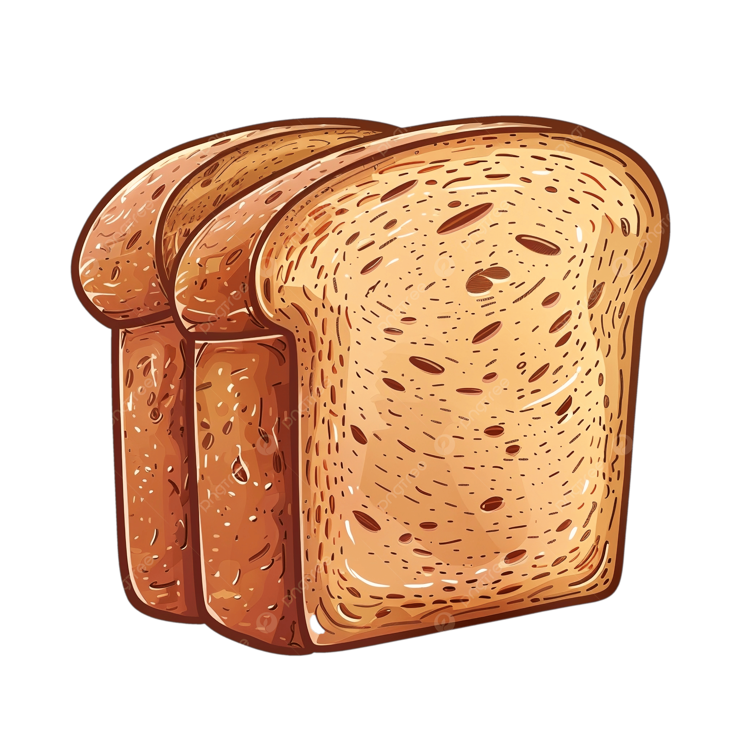 Cartoon Rye Brown Bread Bread Clipart Cartoon Clipart Bread PNG Transparent Image And Clipart For Free Download
