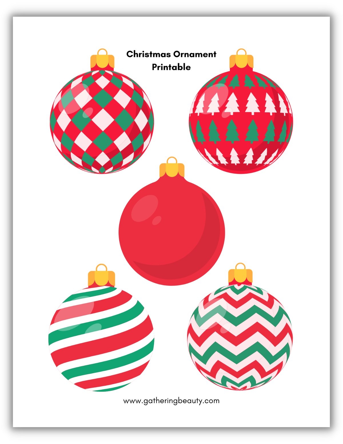 Printable Images Of Christmas Ornaments