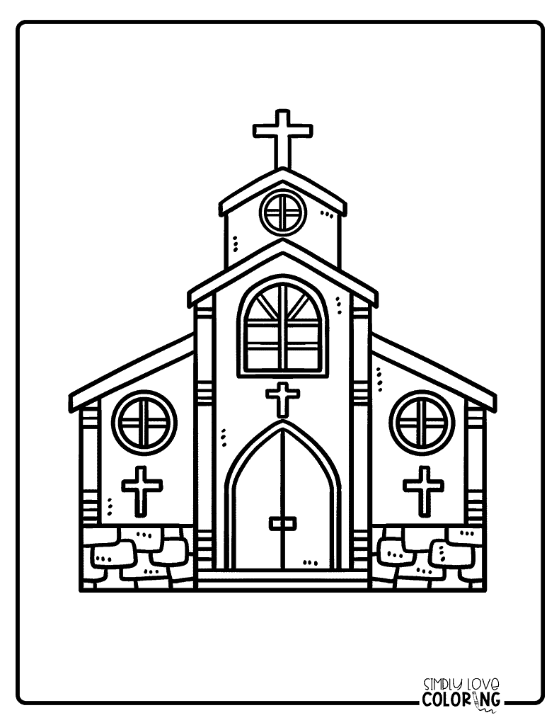 Church Coloring Pages Free PDF Printables Simply Love Coloring