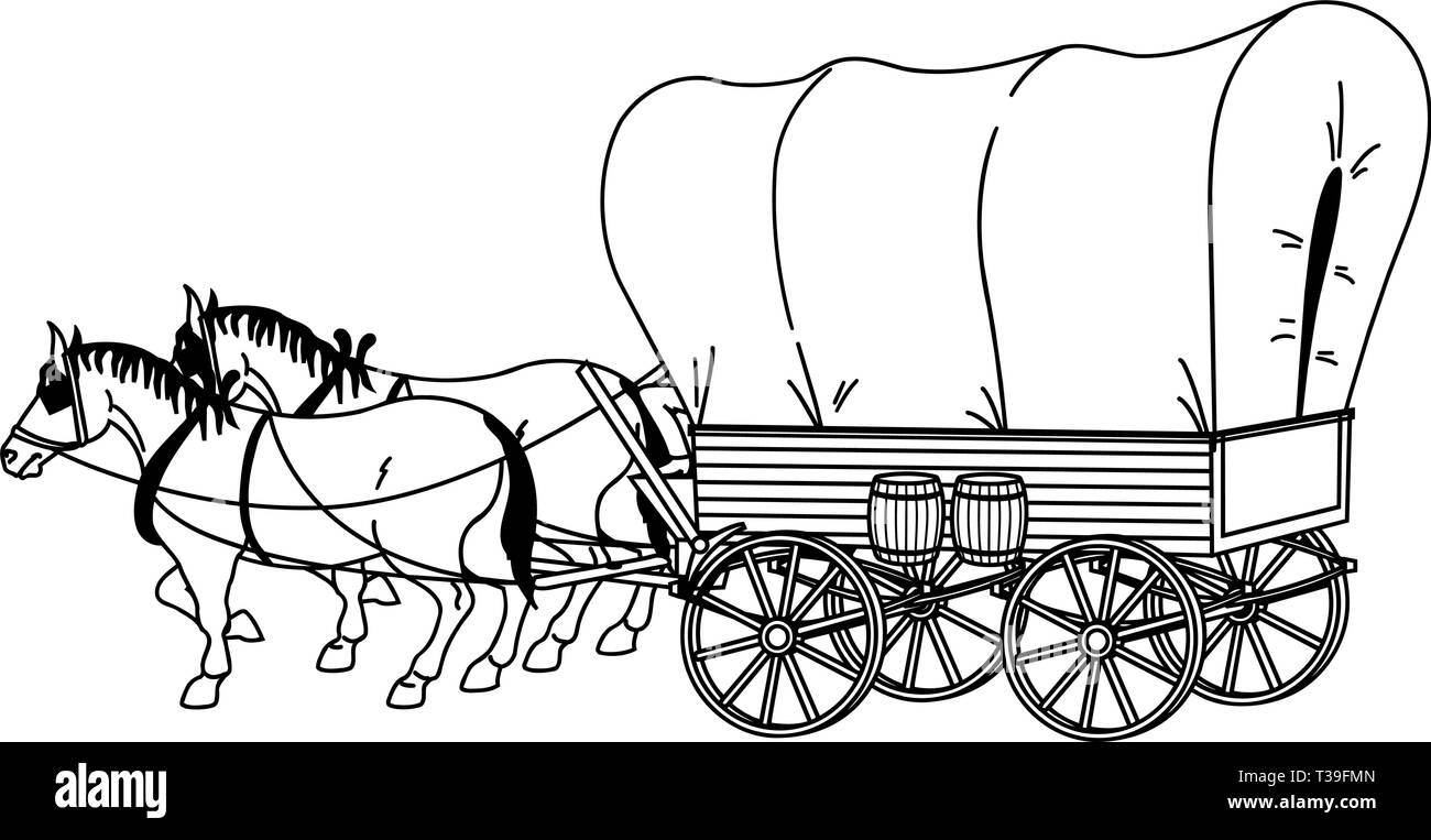 Free Printable Covered Wagon Image