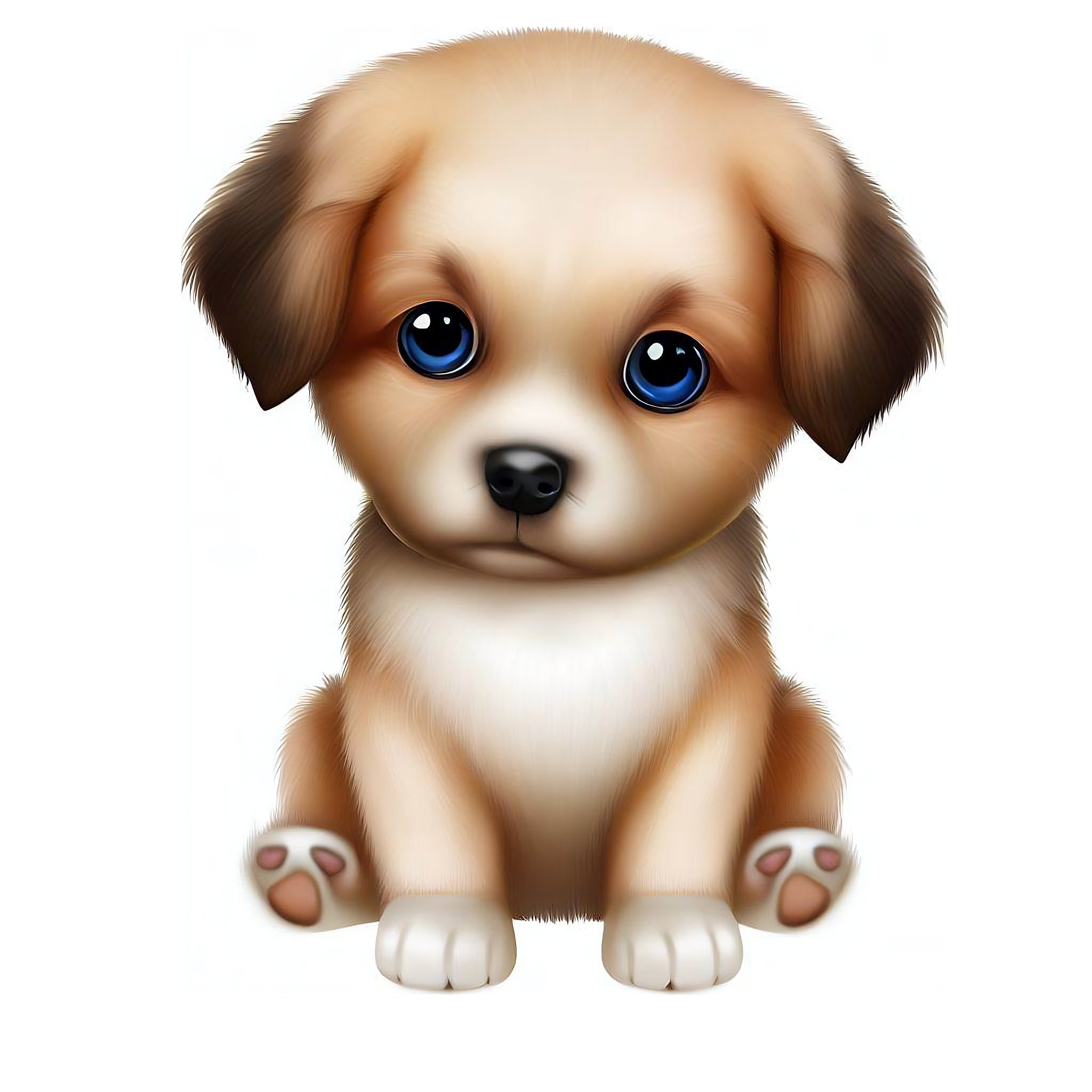 Cute Smiling Puppy Dog Clipart Bundle Transparent PNG Files Digital Download Card Making Journaling Digital Paper Craft Etsy