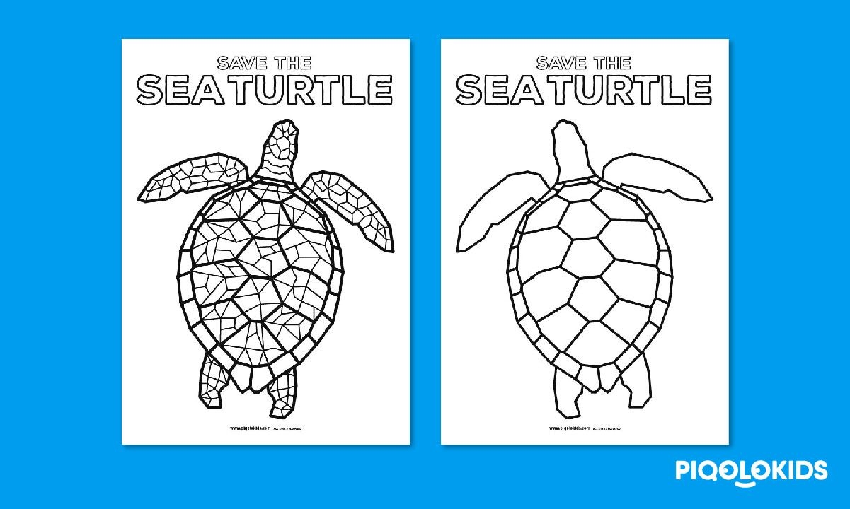 Design Save The Sea Turtle Posters Creative Printable Worksheets For Kids