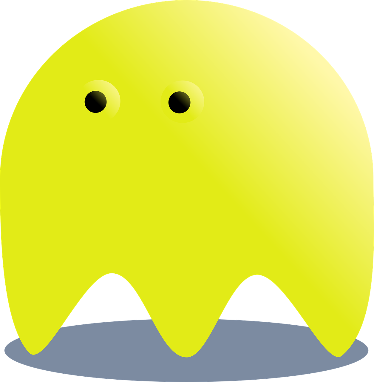 Printable Pac Man Yellow Ghost Image