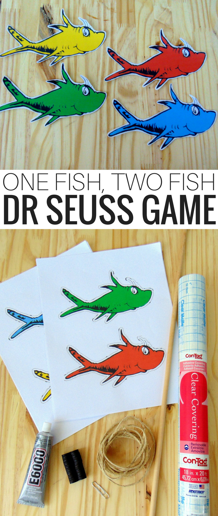 Dr Seuss One Fish Two Fish Game With Printable Pieces Jinxy Kids