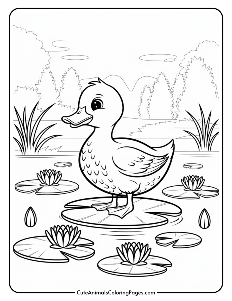 Duck Coloring Pages 15 Free Printable PDF Pages Cute Animals Coloring Pages