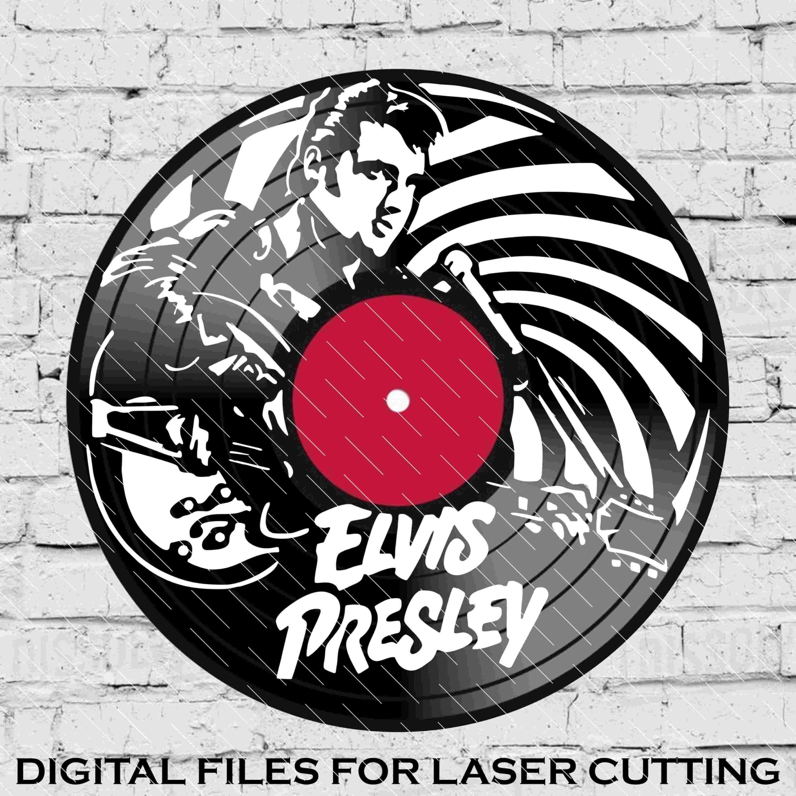 Elvis Elvis Presley Laser Cut Vinyl LP Record Template FILES INCLUDED Psd Ai Jpg Pdf Svg Etsy