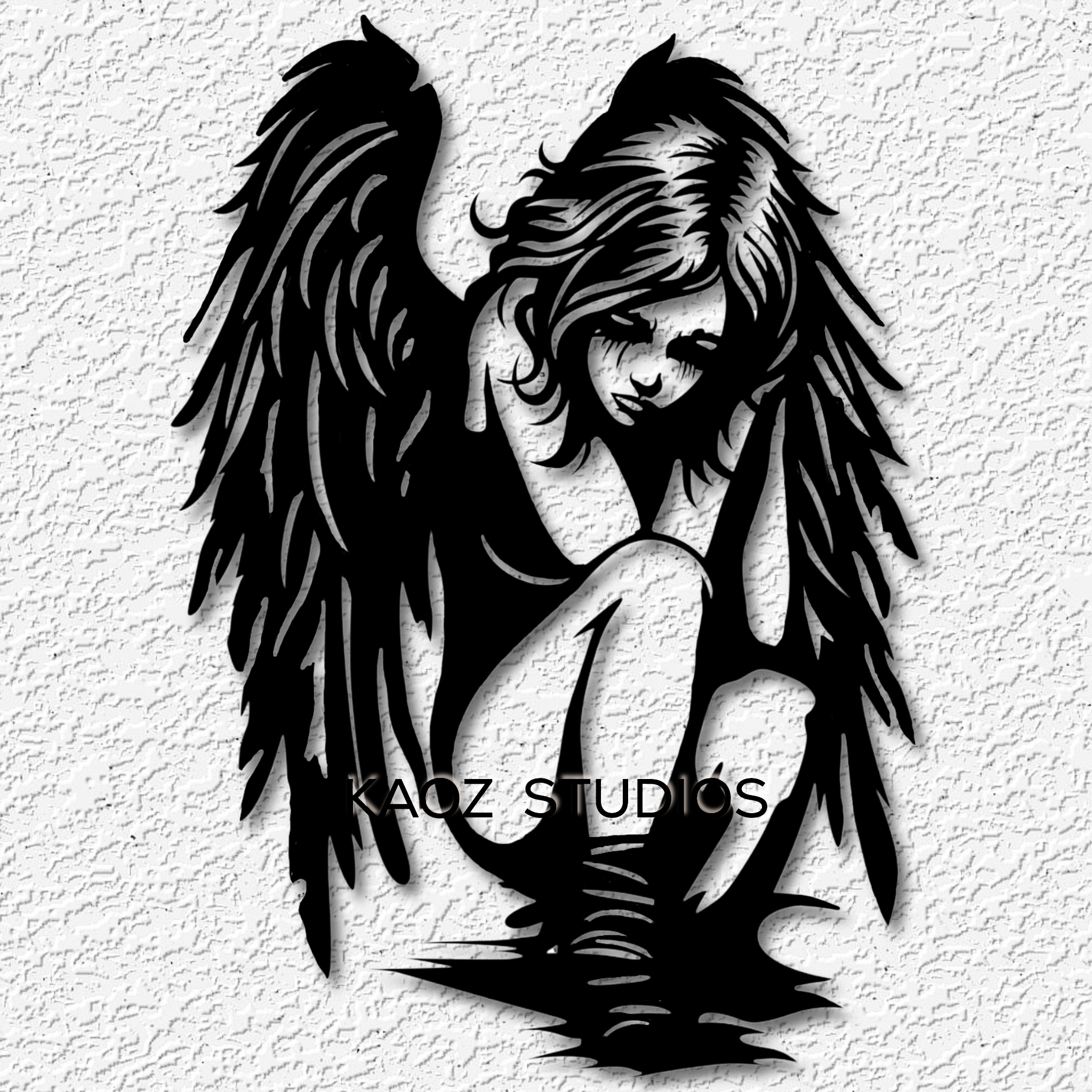 Fallen Angel Wall Art Gothic Wall Decor Broken Wings 3D Model By KaozKitten On Thangs