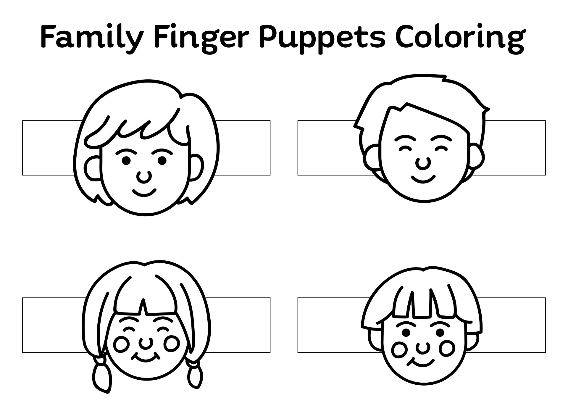 Family Finger Puppets 10 Free PDF Printables Printablee