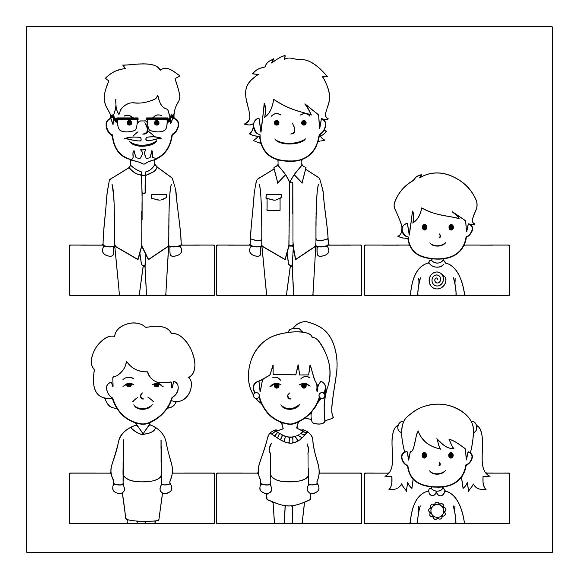 Image Of Family Finger Printable Page