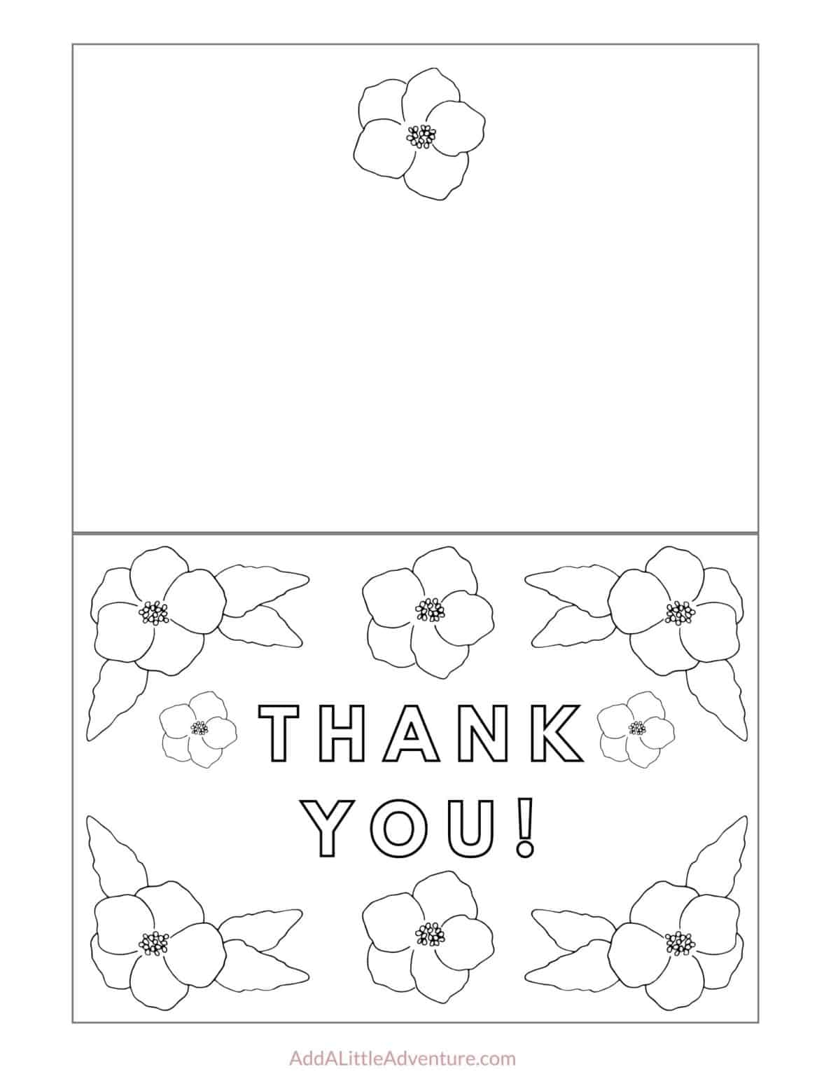 Foldable Printable Thank You Cards Printable Party Favors
