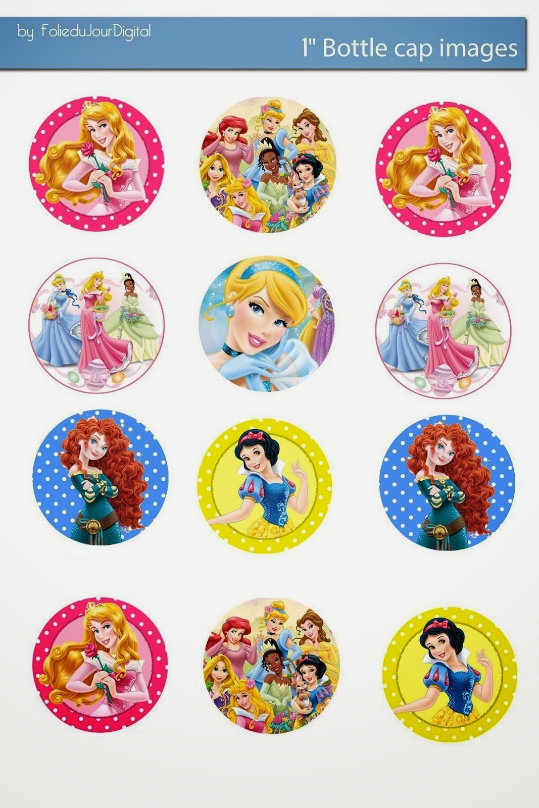 Free Bottle Cap Images Disney Princess 1 Inch Free Digital Bottle Cap Images