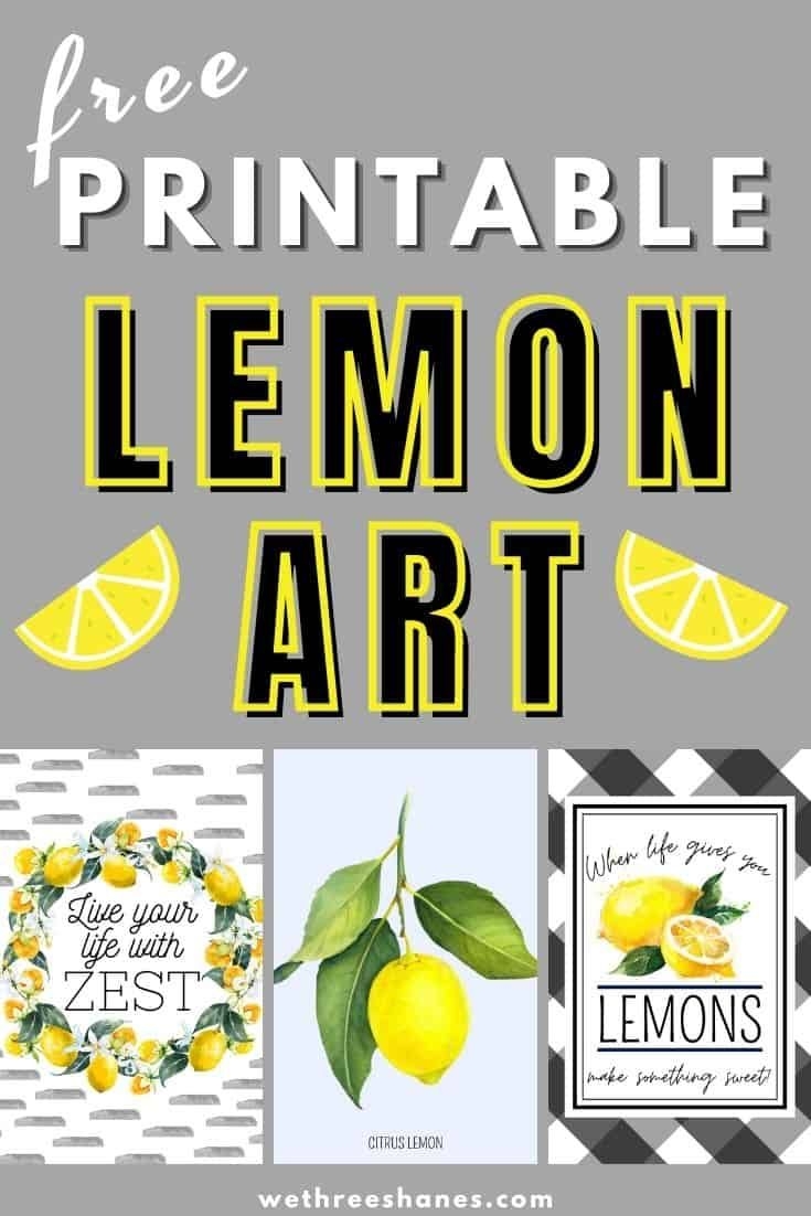 Free Lemon Art Prints For Home Decor