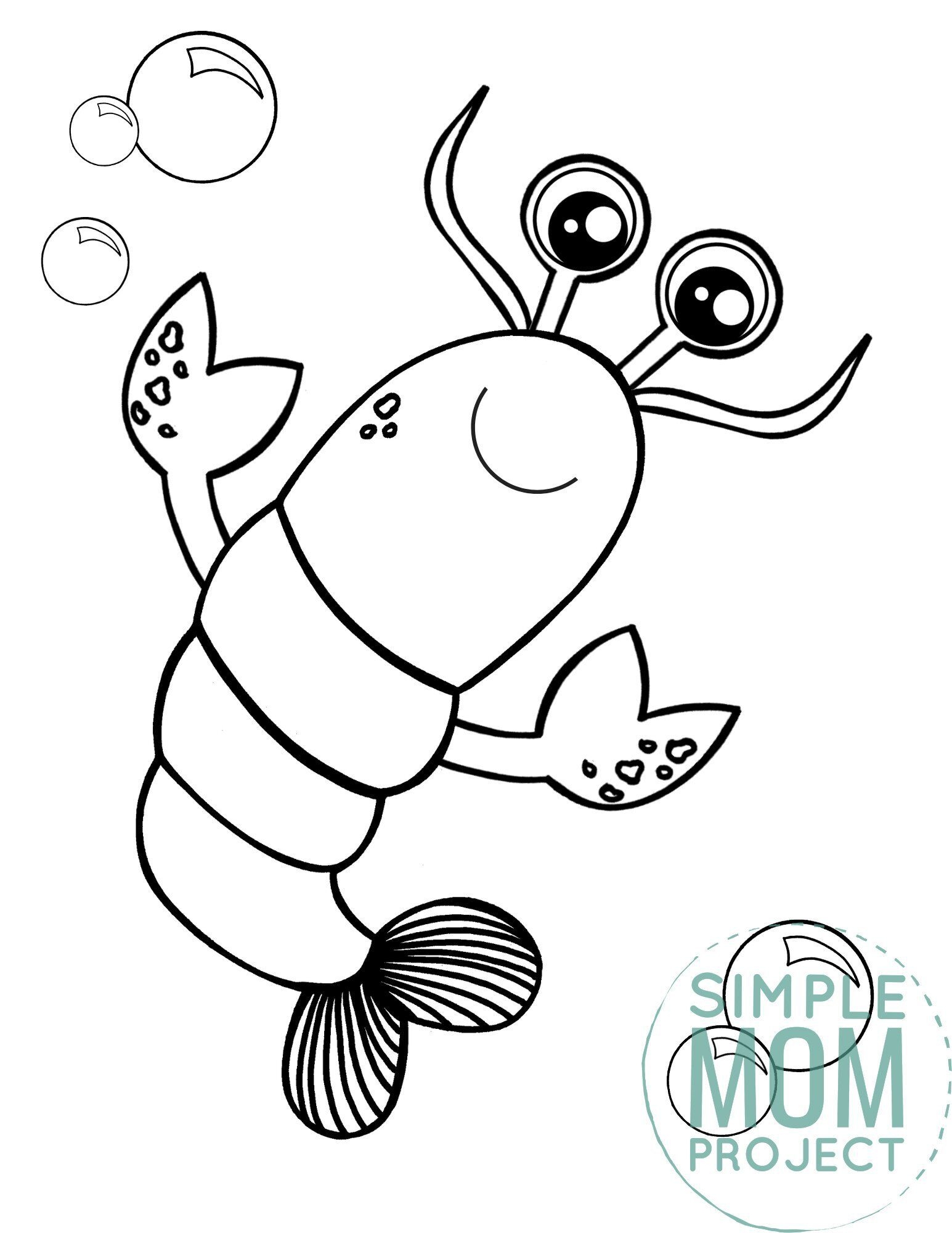 Free Printable Lobster Coloring Page Simple Mom Project