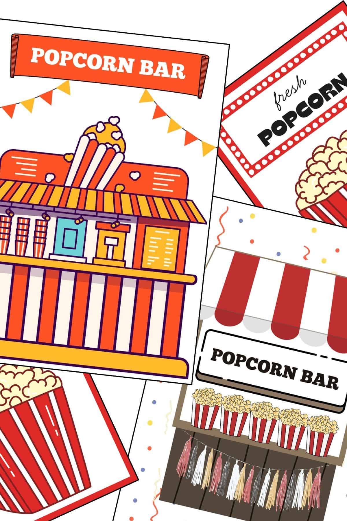 Free Printable Popcorn Sign 11 Designs The Pink Craft Box