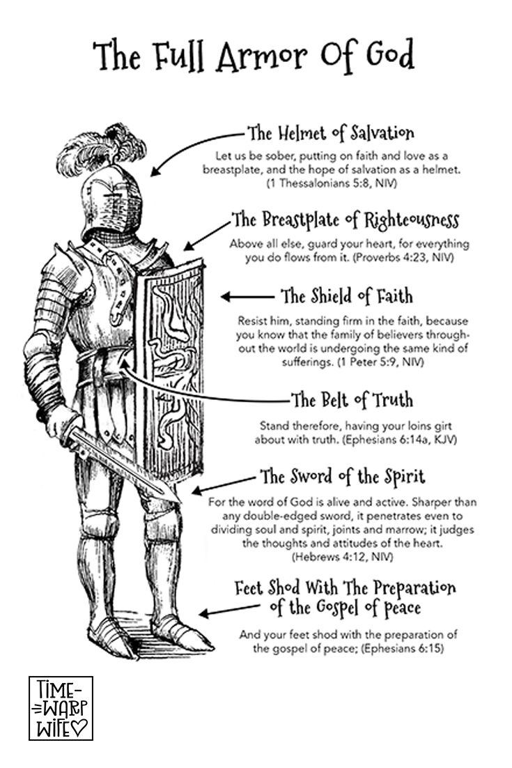 Printable Images Of The Armor Of God