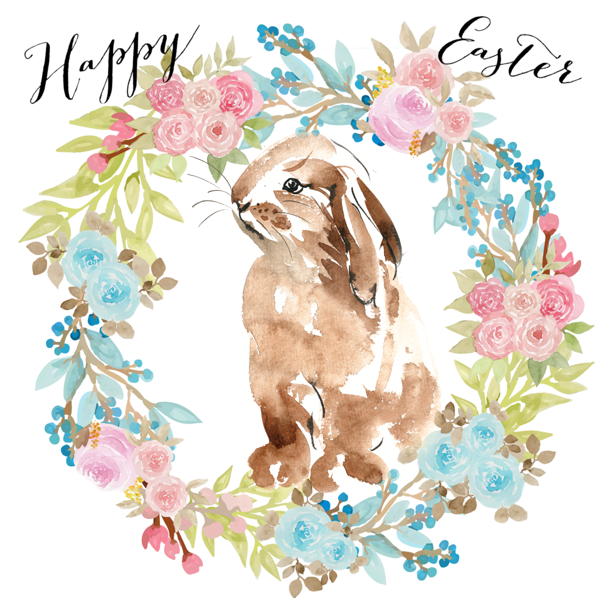 Free Watercolor Easter Printable 2 Bees In A Pod