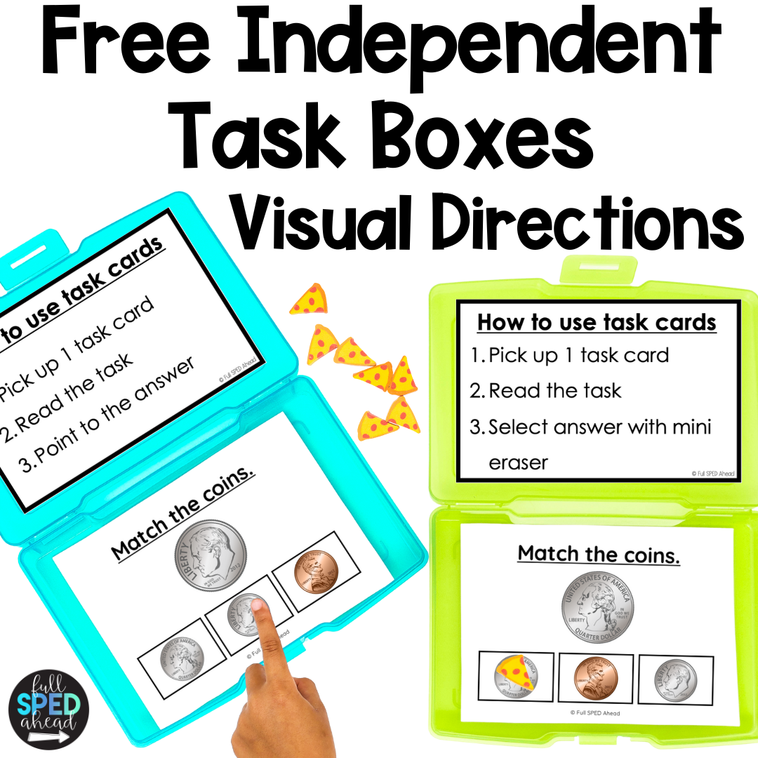 Free Written Directions Independent Work Task Boxes Special Education Centers Full SPED Ahead