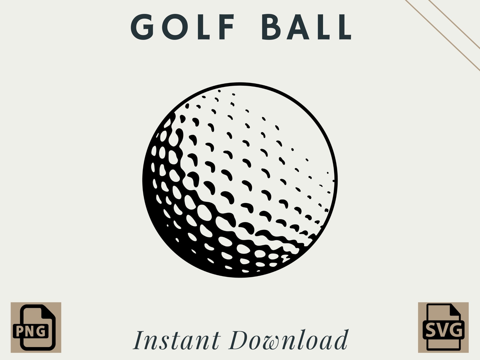Golf Ball PNG SVG Digital Download Printable Etsy