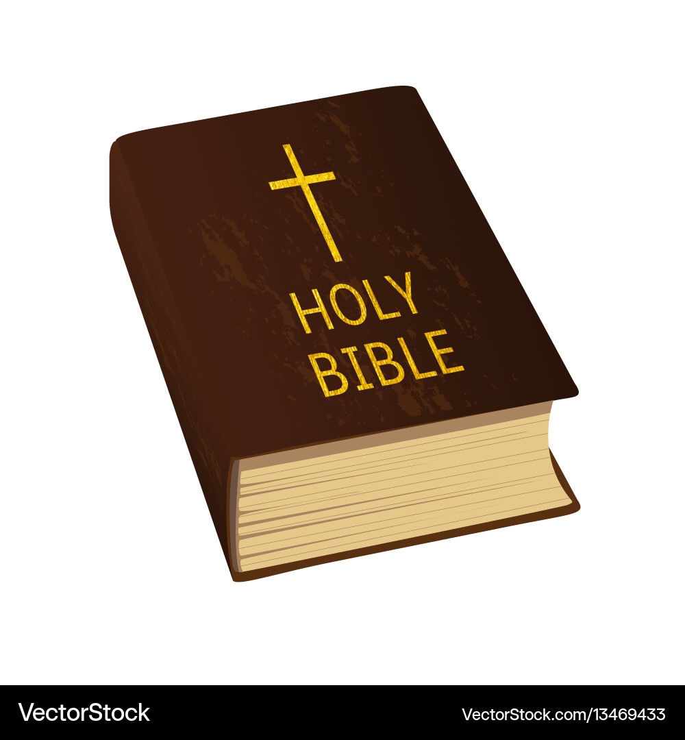 Hard Cover Bible With Cross Royalty Free Vector Image