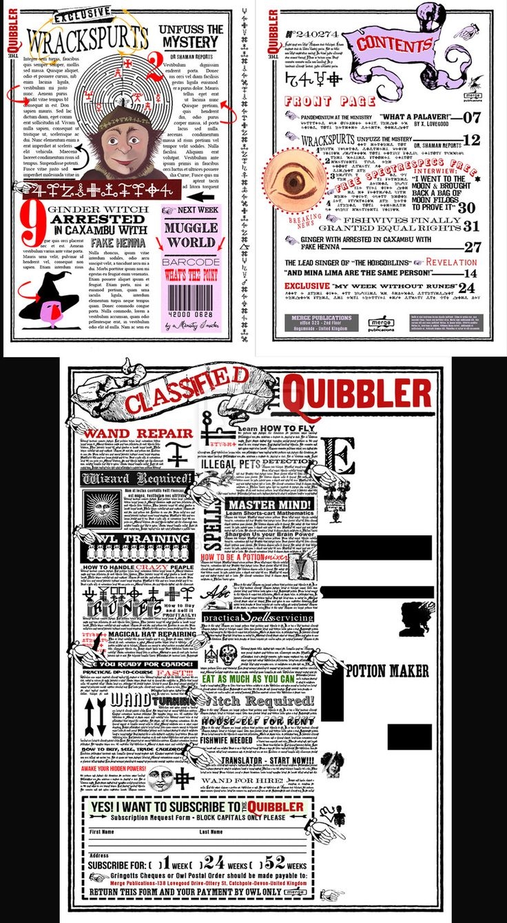Harry Potter Free Paper Props All Movies And More 