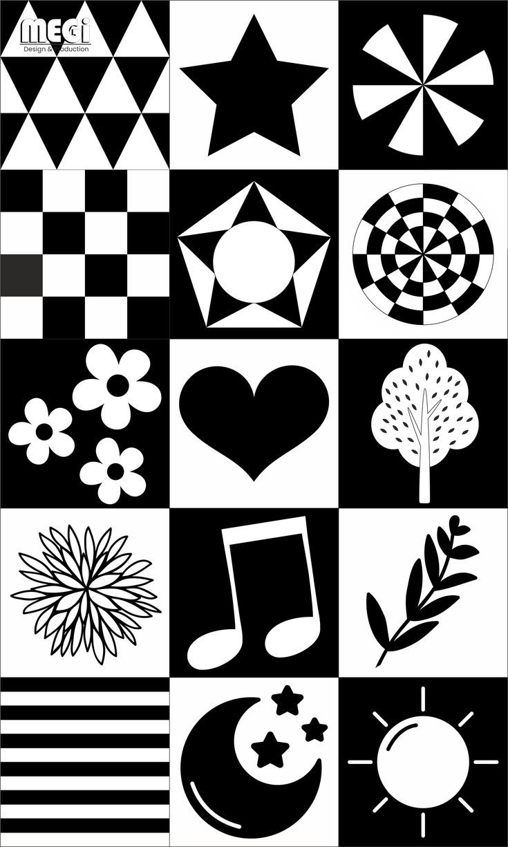 High Contrast Flashcards Shapes Baby Sensory Cards Printable Black And White Cards