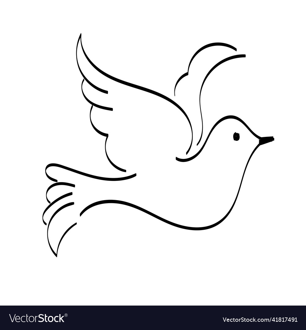 Holy Spirit Line Art Design For Print Royalty Free Vector