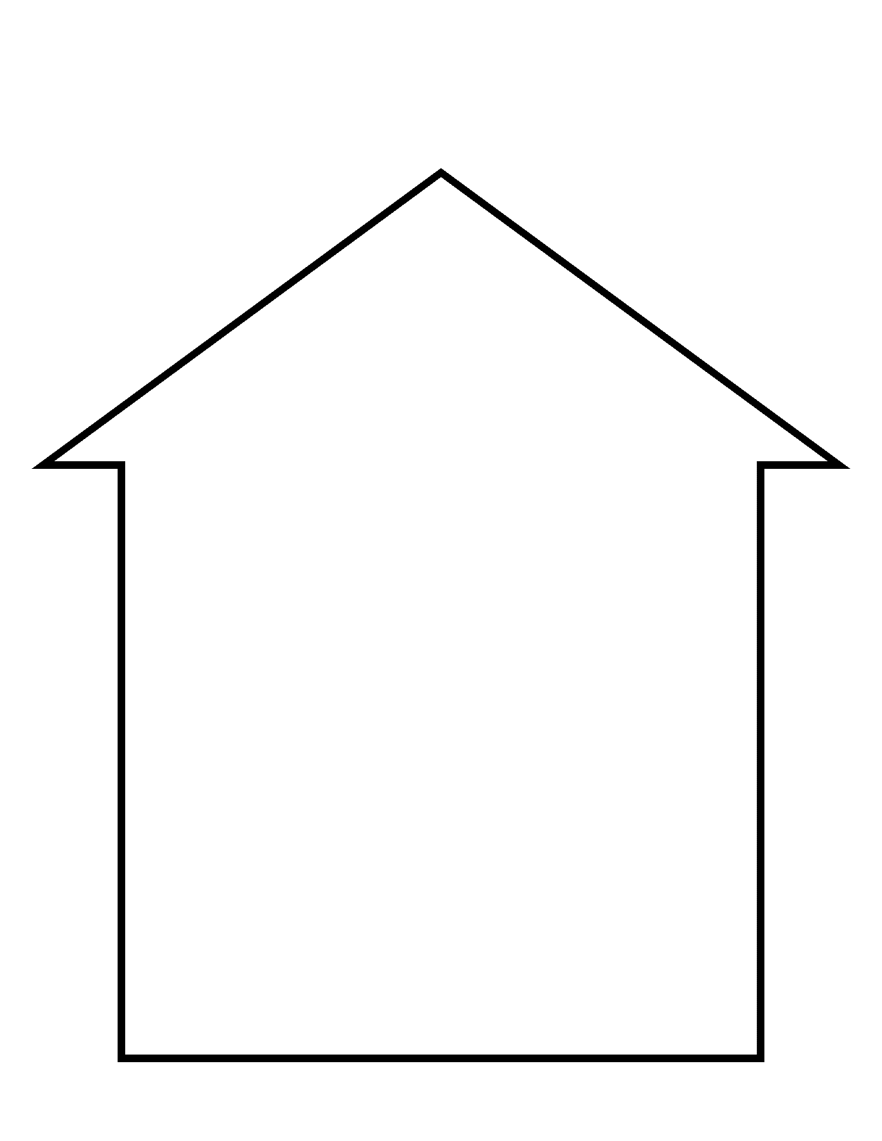 House Outline FREE Printable Template Planerium