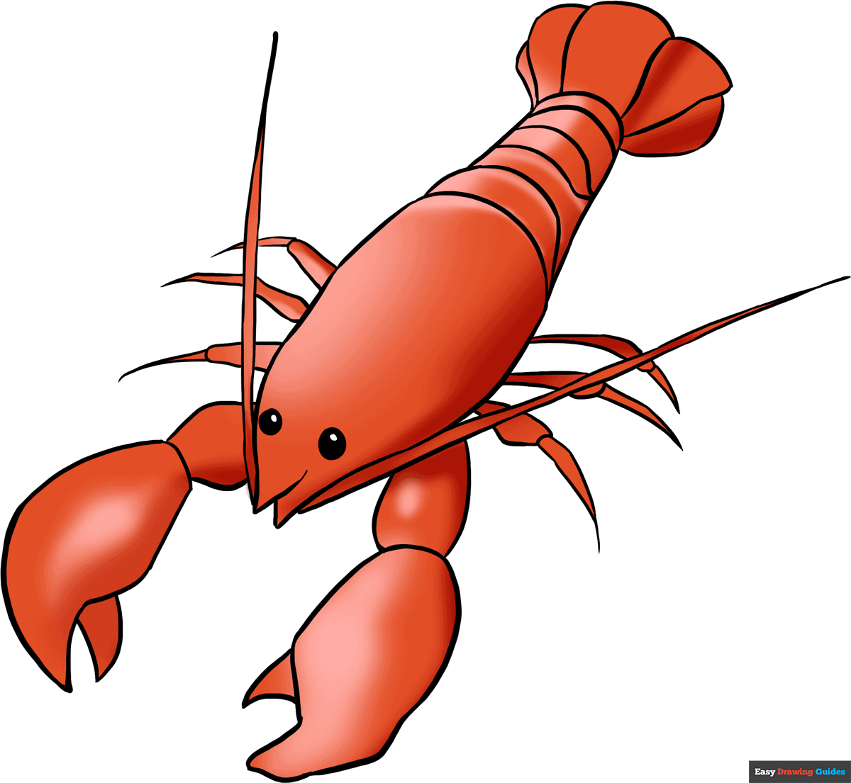 How To Draw A Lobster Really Easy Drawing Tutorial