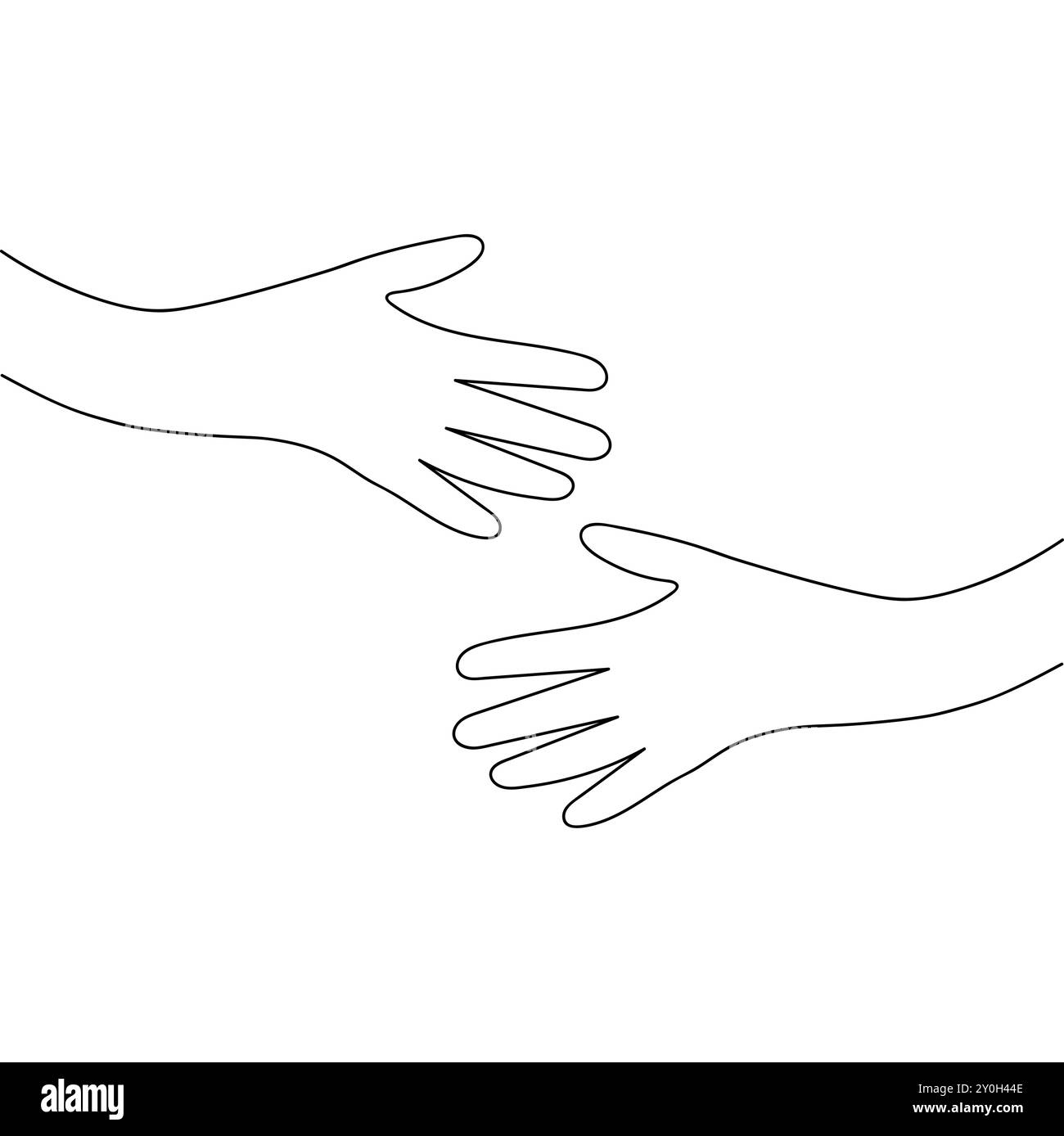 Hug Hands Hand Drawn Illustrated On White Background Helping Hands Concept Stock Vector Image Art Alamy
