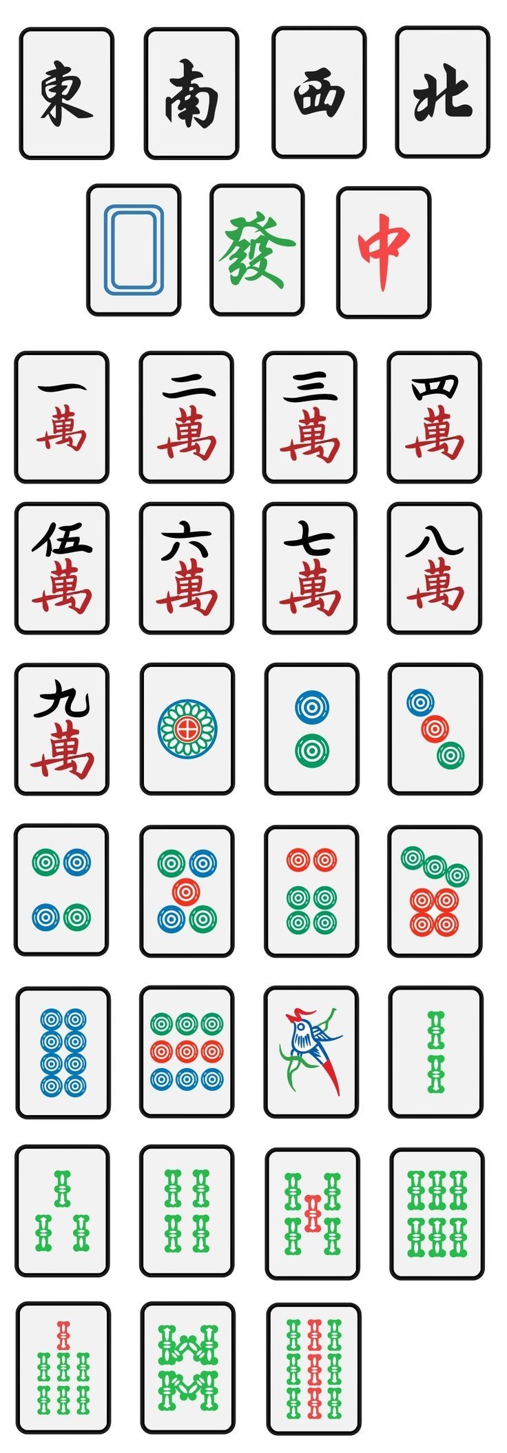 Image Result For Printable Mahjong Tiles Mahjong Tiles Mahjong 5F