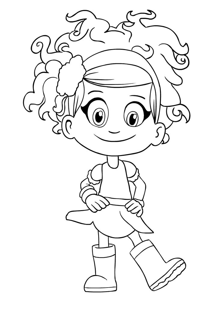 Luna Petunia Coloring Page Drawing 2